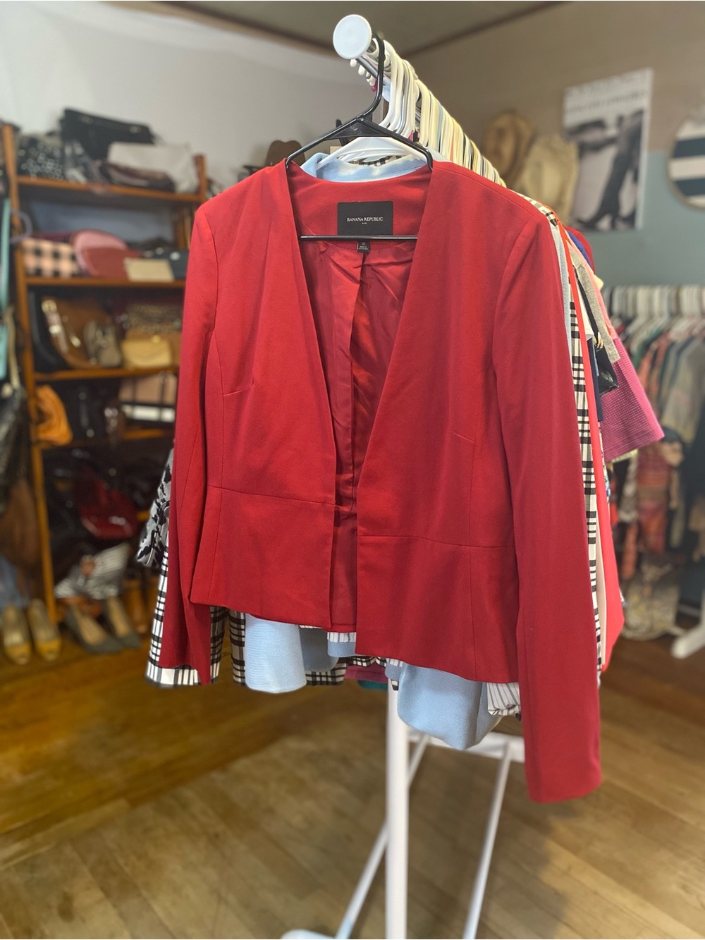 Banana Republic Crimson Open-Front Women's Blazer